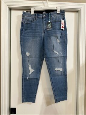 LuLaRoe Denim Women's Distressed Light  Blue Skinny Jeans